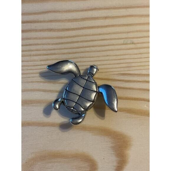 Ganz Good Luck Sea Turtle Pocket Charm Silver & Green Metal Charm - Picture 3 of 5